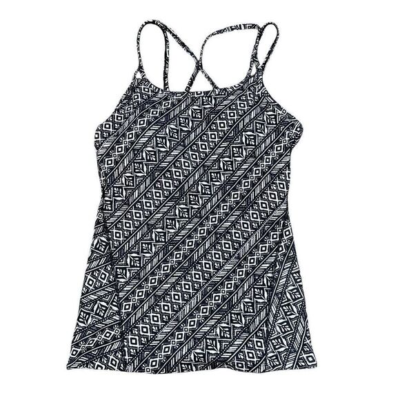 GAIAM Black & White Razorback Active Top Size M - Picture 1 of 4
